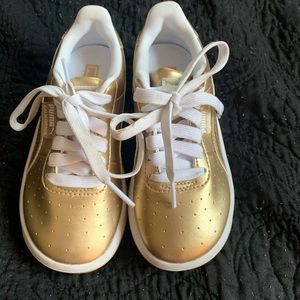 Gold Puma Sneakers | Size 11 Toddle